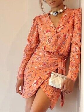 ✨Isabel Marant Étoile Baikal Floral Silk Blend Dress 34 – Like New